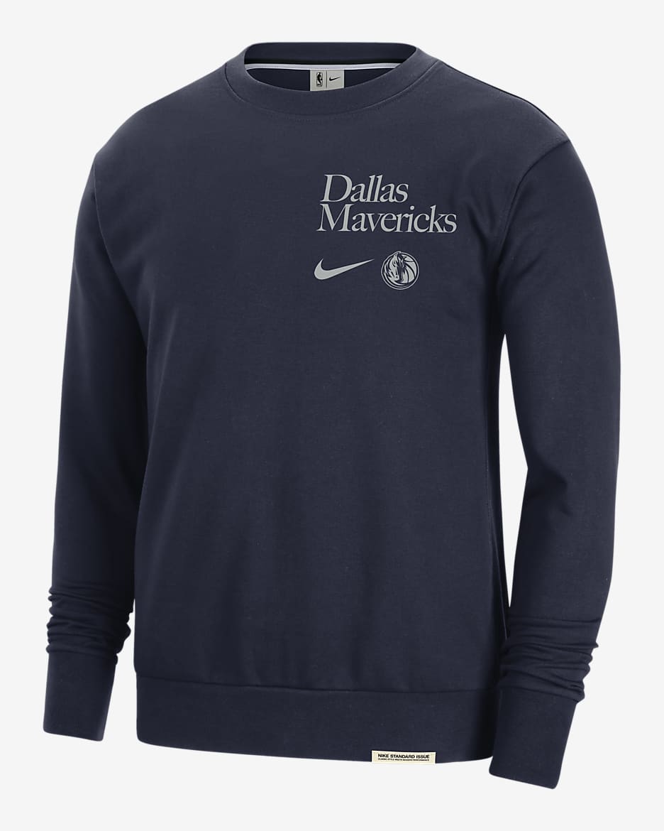 Dallas Mavericks Standard Issue Men s Nike Dri FIT NBA Crew Neck Sweatshirt